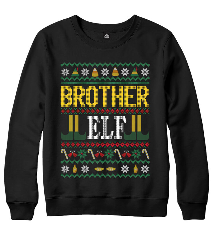 Brother Elf Christmas sweater design