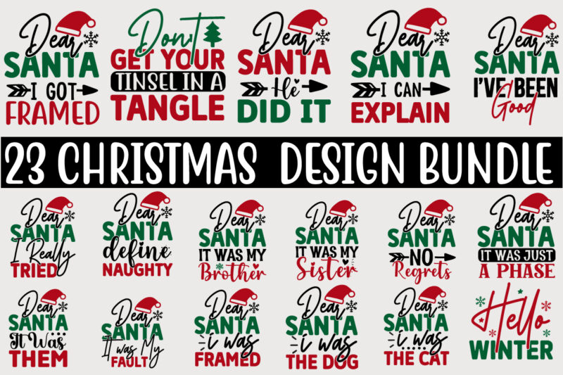 Christmas SVG T shirt Design Bundle