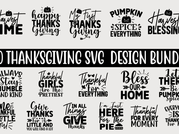 Thanksgiving svg t shirt design bundle