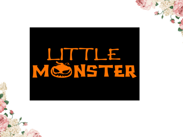 Little monster cameo htv prints, halloween gift diy crafts svg files for cricut, silhouette sublimation files t shirt vector graphic