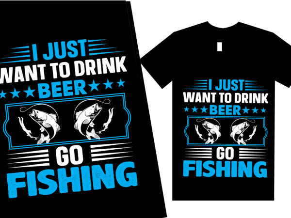 Fishing t shirt design template