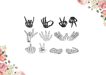 Halloween Bundle, Skeleton hand Bundle Diy Crafts Svg Files For Cricut, Silhouette Sublimation Files