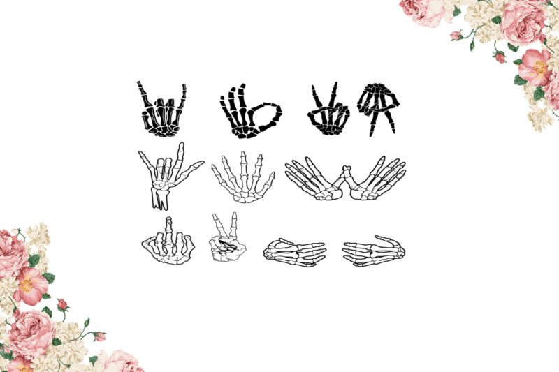 Halloween Bundle, Skeleton hand Bundle Diy Crafts Svg Files For Cricut, Silhouette Sublimation Files