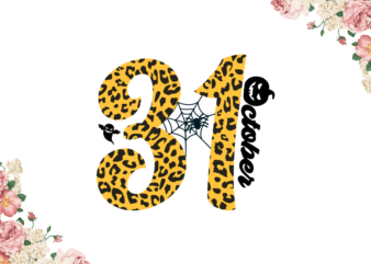 Halloween Day, 31 October Leopard Font Diy Crafts Svg Files For Cricut, Silhouette Sublimation Files