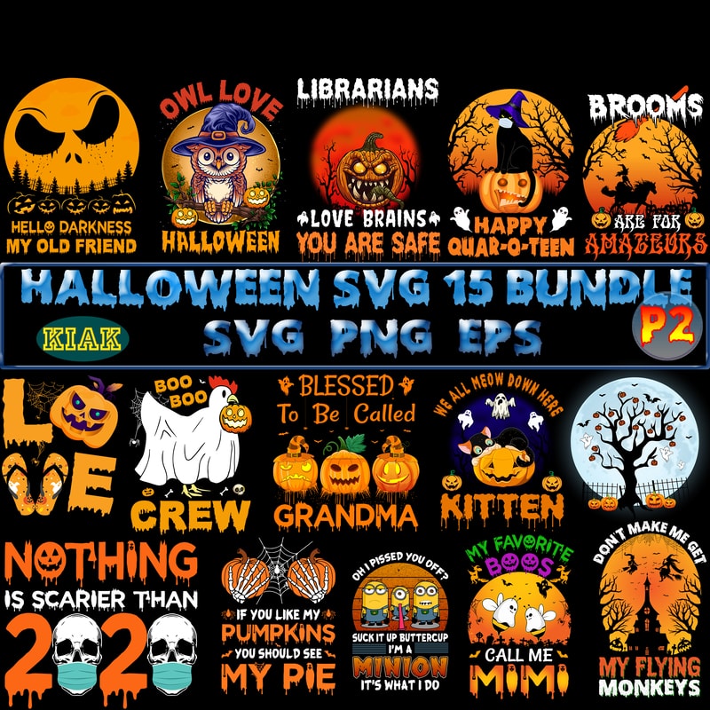 Halloween SVG 15 Bundle Part 2, T shirt Design Halloween SVG 15 Bundle ...