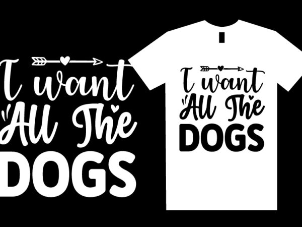 Dog svg t shirt design template