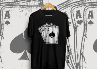 Play cards, Play cards vector, Poker, poker t-shirt design vintage