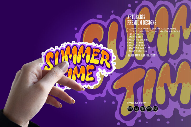 Summer Time Typeface Hand Drawn