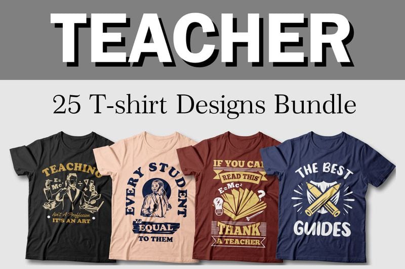 Teacher t-shirt designs bundle, Teacher day quotes for t shirt, teacher ...