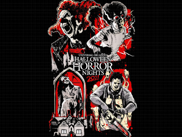 Scary universal orlando halloween horror nights 2021, 2021 universal orlando halloween horror nights merchandise png, halloween png, ghost png, ghost halloween vector, it clown png, halloween horror nights, horror movie, funny halloween