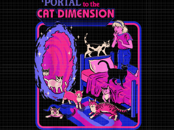 Portal to the cat dimension png, halloween retro portal to the cat dimension, halloween cat, cat png, cat vector, halloween png