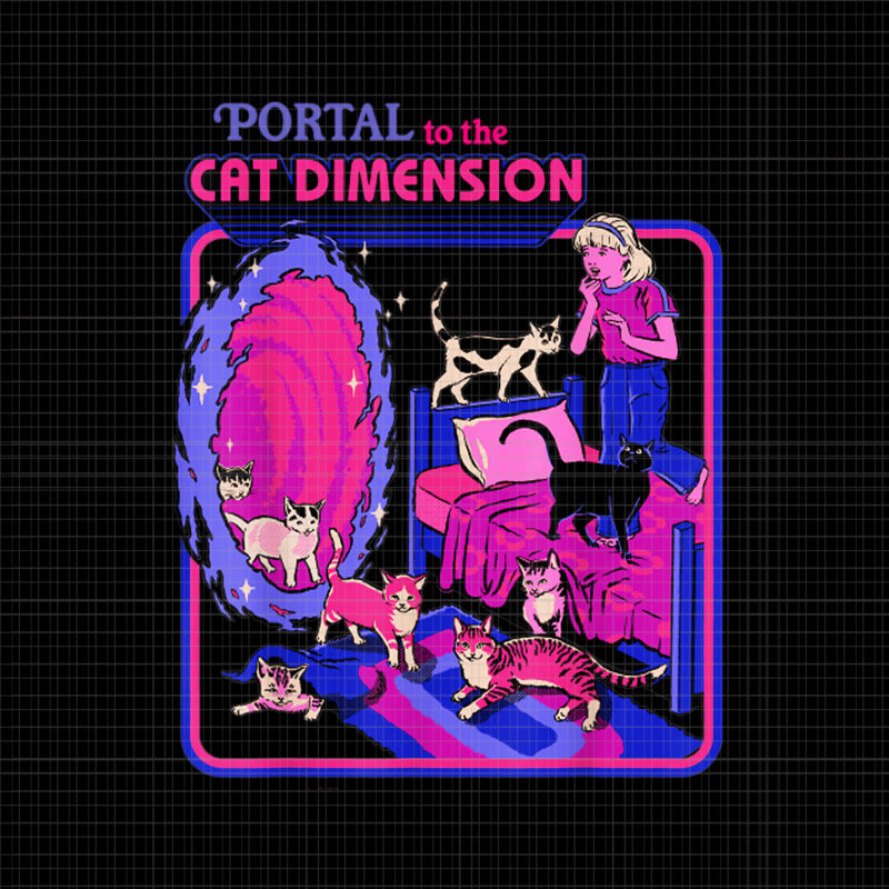 Portal To The Cat Dimension Png, Halloween Retro Portal To The Cat Dimension, Halloween Cat, Cat Png, Cat Vector, Halloween Png