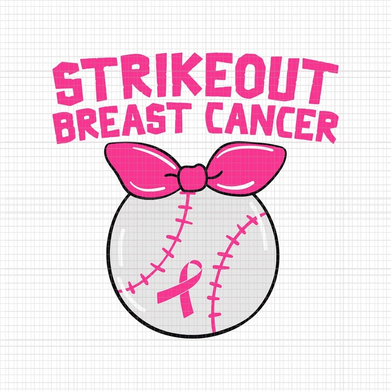 Cancer ribbon with baseball svg, baseball svg, baseball love - Inspire  Uplift