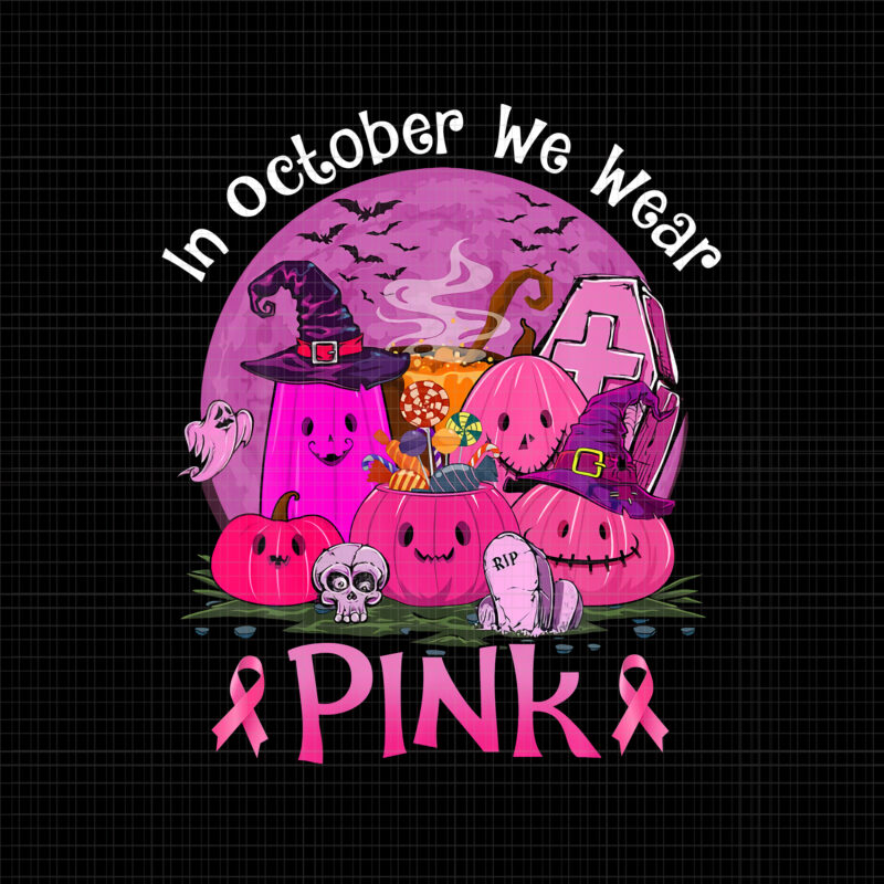 In october we wear pink and watch Seahawks Breast Cancer Halloween