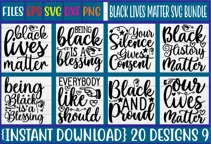 Black lives matter svg bundle graphic t shirt