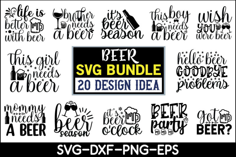 Beer svg bundle T shirt design for sale!