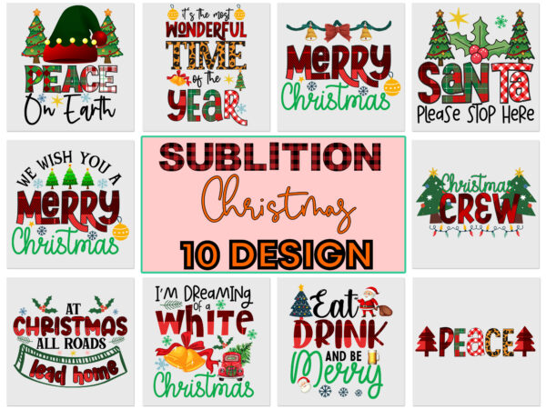 Christmas sublimation bundle 10 design