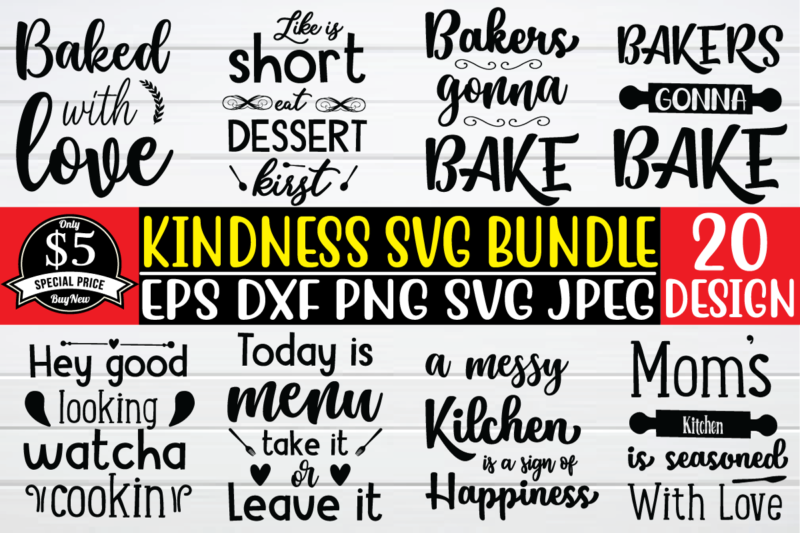 Kindness svg bundle t shirt template