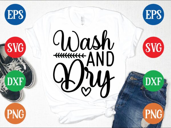 Wash and dry t shirt vector illustration