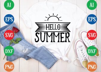 Hello summer t shirt template