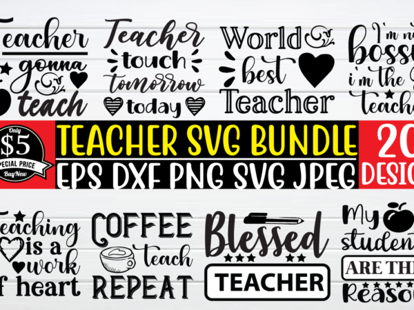 Teacher svg bundle graphic t shirt