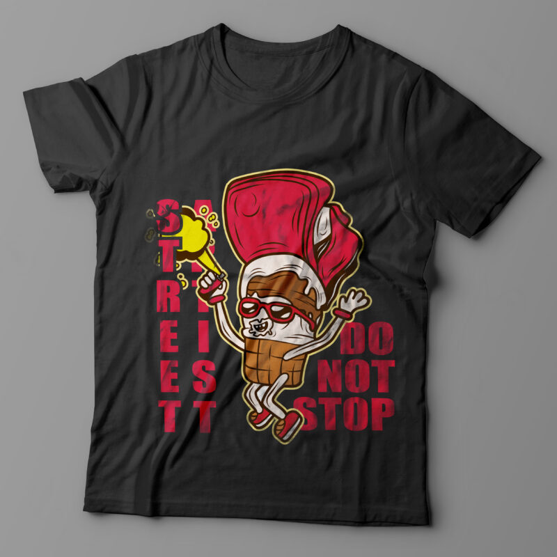 Street artist ice cream street artist, t-shirt design