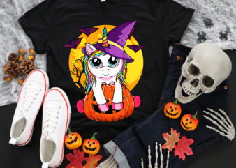 Unicorn Cute Halloween Png, Witchy Unicorn Halloween, Unicorn Png, Halloween Png, Funny Unicorn Png t shirt vector graphic