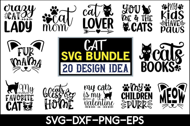 Cat svg bundle graphic t shirt for sale! - Buy t-shirt designs