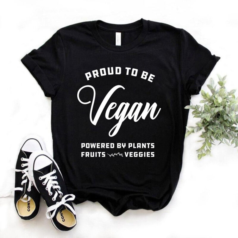 Proud to be Vegan, Vegan t-shirt design, plants, vegan typography