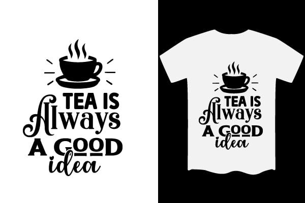 Tea svg t shirt design template