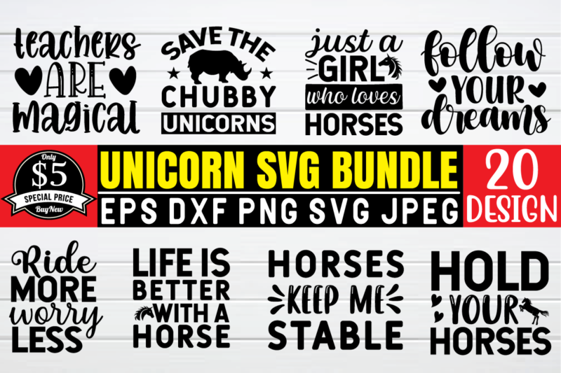 unicorn svg bundle graphic t shirt