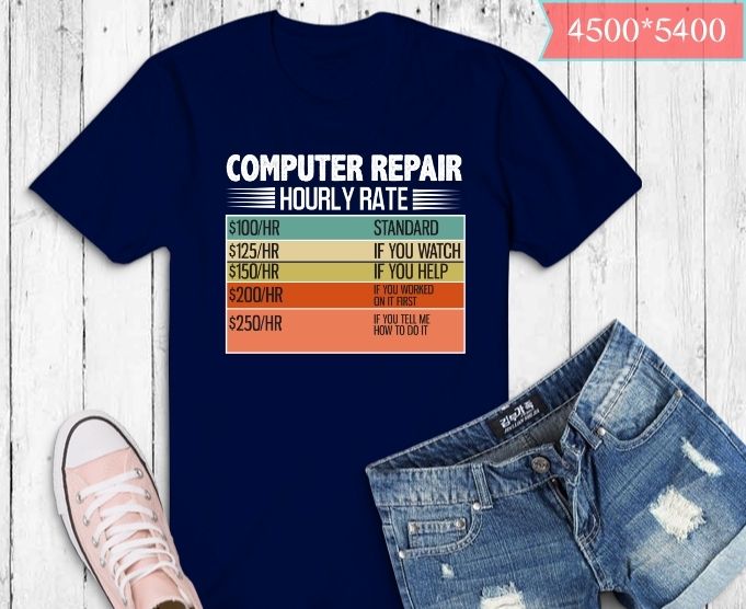 Computer Repair Hourly Rate, IT Tech Support Nerds Geek,humor-sarcasm, dad gifts