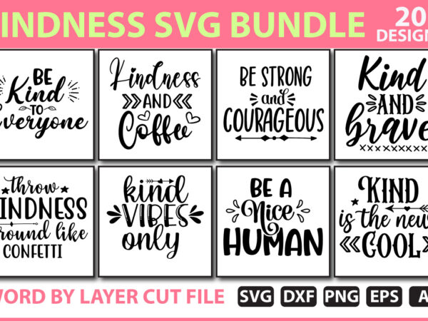 Kindness svg bundle t shirt vector art