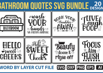 Bathroom Quotes SVG Bundle