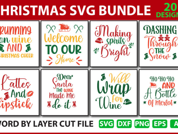 Christmas svg bundle t shirt vector file