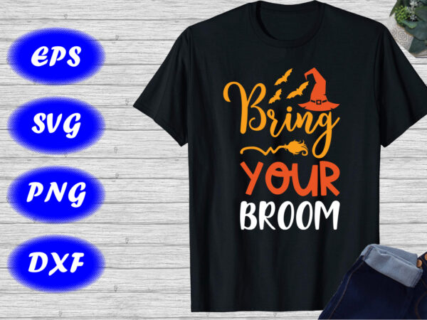 Baking your broom halloween hat, bats broom shirt print template t shirt template