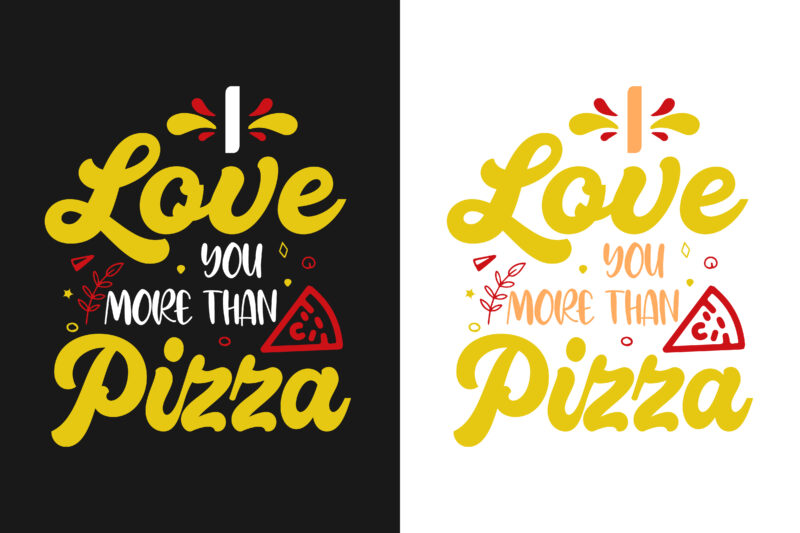 15 Pizza t shirt design bundle / Pizza t shirt quotes / Food typography quotes / Food t shirt design / Typography t shirt / Food lover t shirt ready