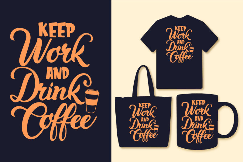 10 Coffee typography t shirt design bundle / 10 eps coffee tshirt / 10 pdf  coffee t shirt/
