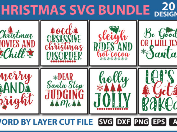 Christmas svg bundle t shirt vector file