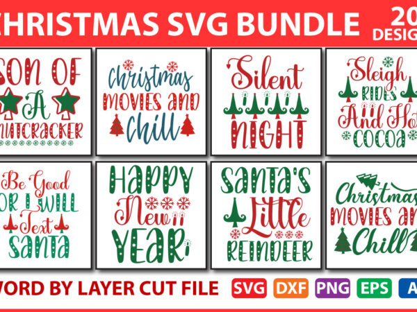 Christmas svg bundle t shirt vector file