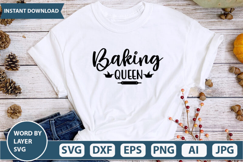 Baking Queen SVG Vector for t-shirt