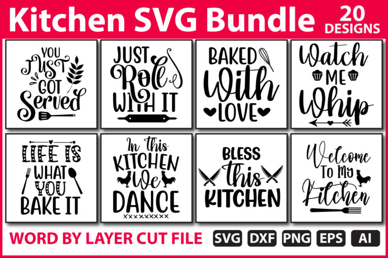 Kitchen svg bundle