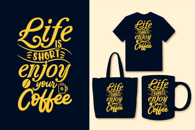 Coffee t shirt / Coffee design for coffee lover / Coffee quotes / 20 Coffee quotes design for coffee lover / Coffee typography design /