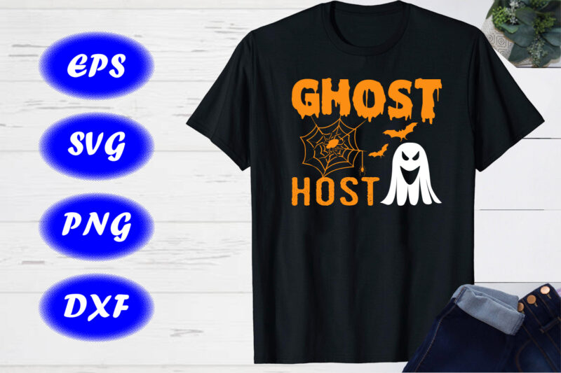 Ghost Host Spider net Shirt Print template, Halloween Ghost, bats shirt