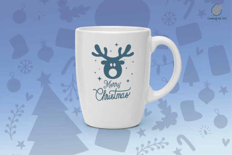 Merry Christmas Cute Reindeer Gift Diy Crafts Svg Files For Cricut, Silhouette Sublimation Files