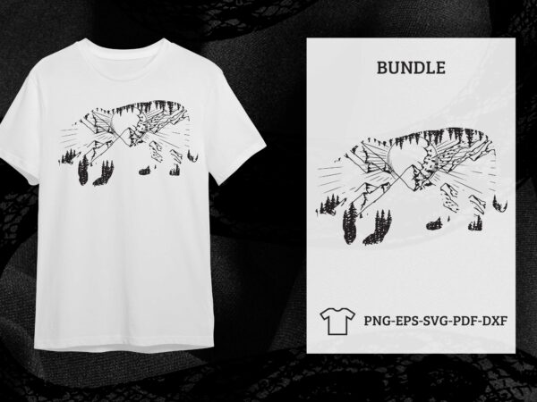 Leopard forest silhouette cut files diy crafts svg files for cricut, silhouette sublimation files t shirt vector graphic