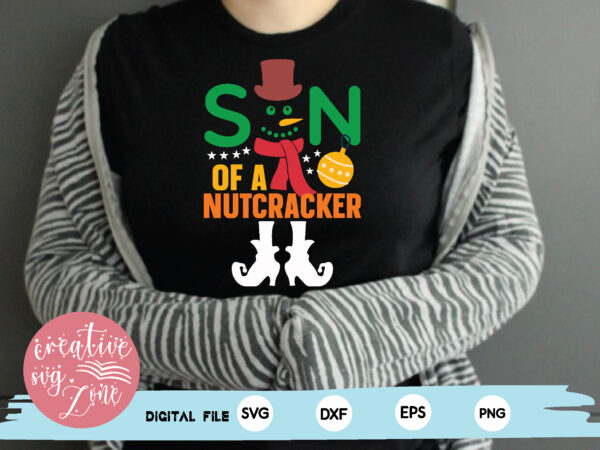 Son of a nutcracker t shirt template vector