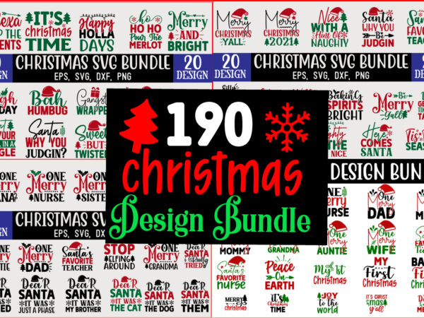 Christmas svg t shirt design bundle