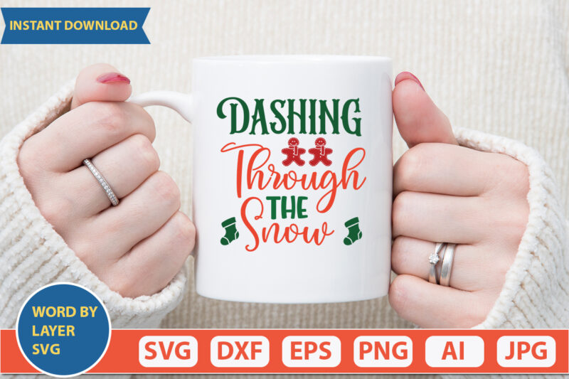 Dashing Through The Snow svg vector