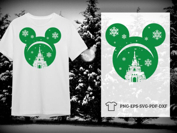 Christmas mickey head vector gift idea diy crafts svg files for cricut, silhouette sublimation files